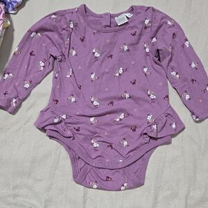 Purple Floral Kids One Piece